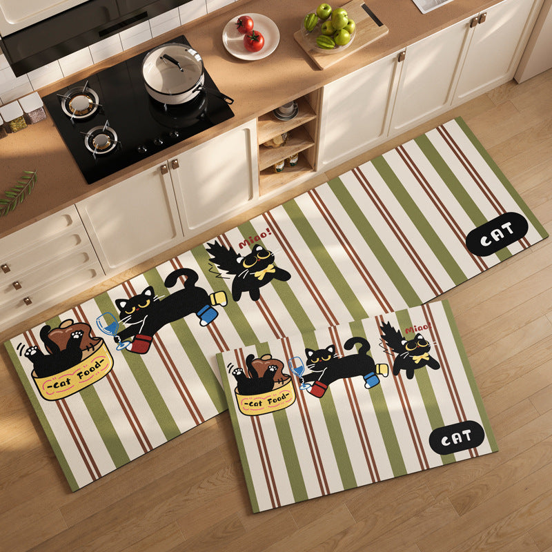 Cute Pet-Themed Kitchen Mat Set