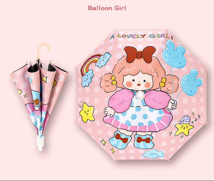 Unisex Kids' Umbrella with Colorful Design Bowlift
