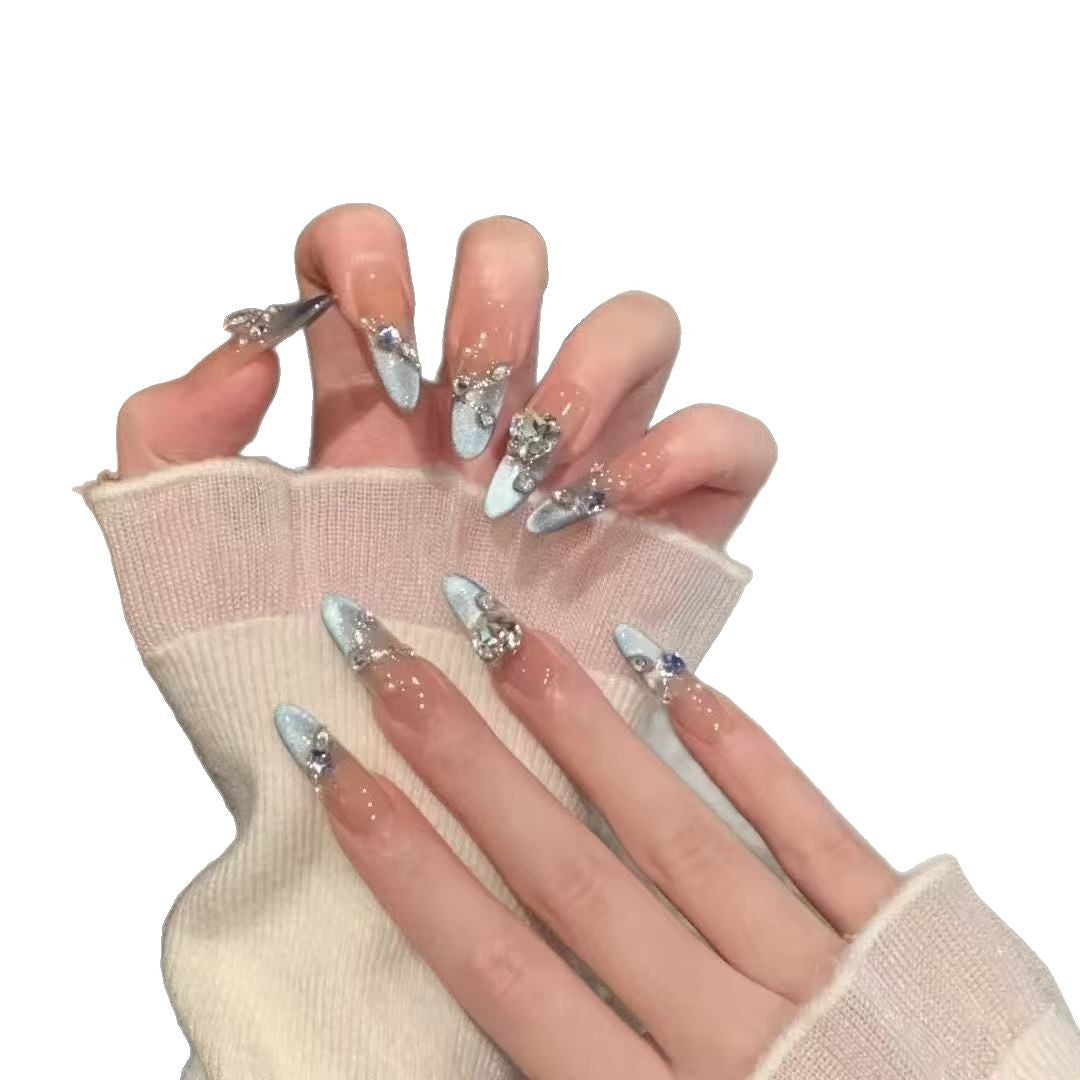 Elegant Crystal-Embellished Press-On Nails Bowlift