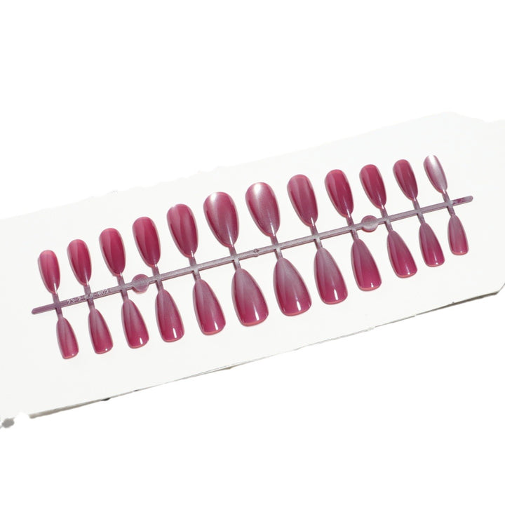 Glossy Almond-Shaped Press-On Nail Set Bowlift 1787225031