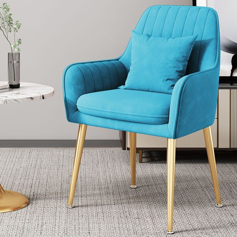 Modern Accent Chair with Gold Legs Bowlift