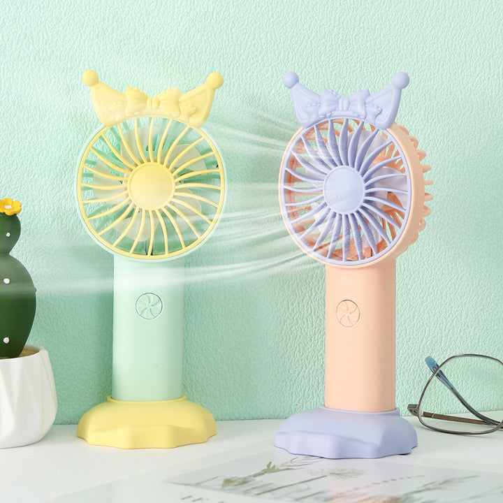 Ladies Portable Hand Fan with Playful Design Bowlift