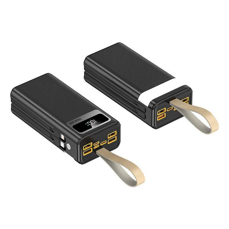 Portable power bank with intelligent LED charging status display and multi-USB ports Bowlift
