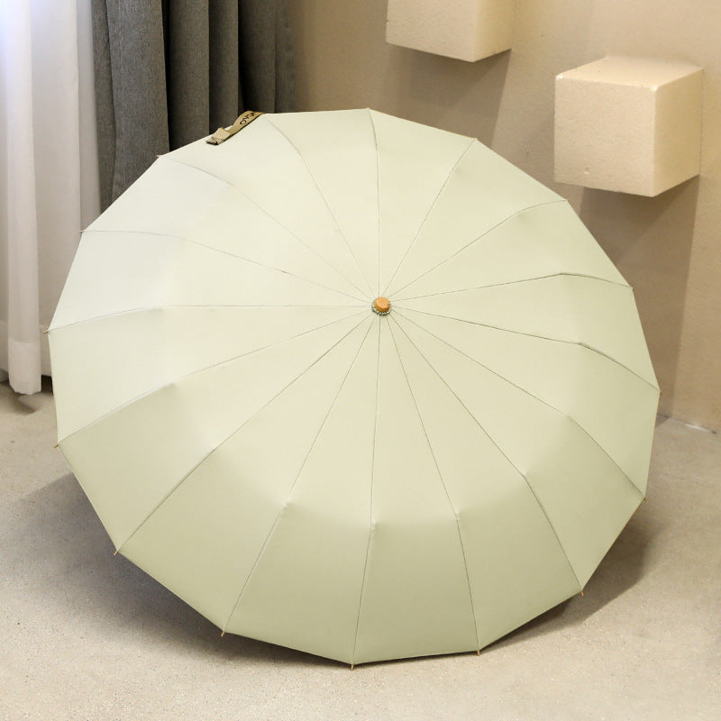 Women's Automatic Folding Umbrella with Ergonomic Handle and Wind-Resistant Technology Bowlift