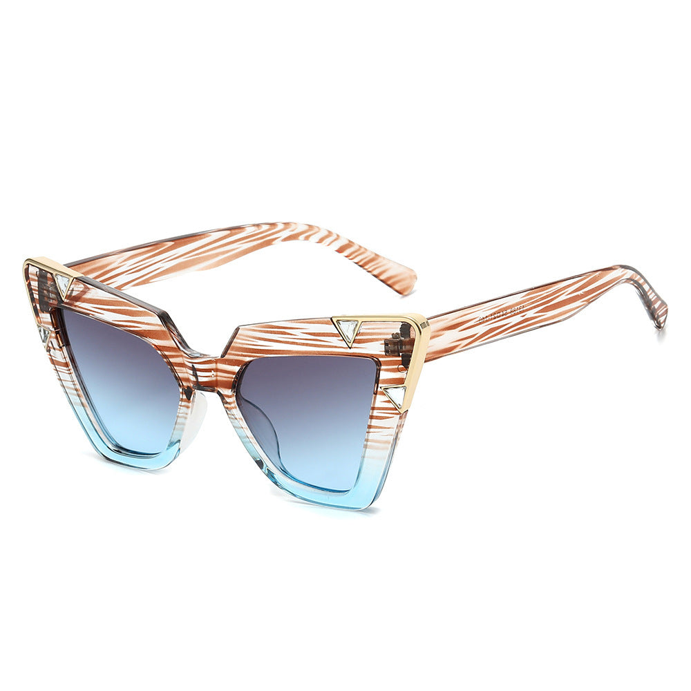 Statement Cat-Eye Sunglasses with Decorative Accents Bowlift
