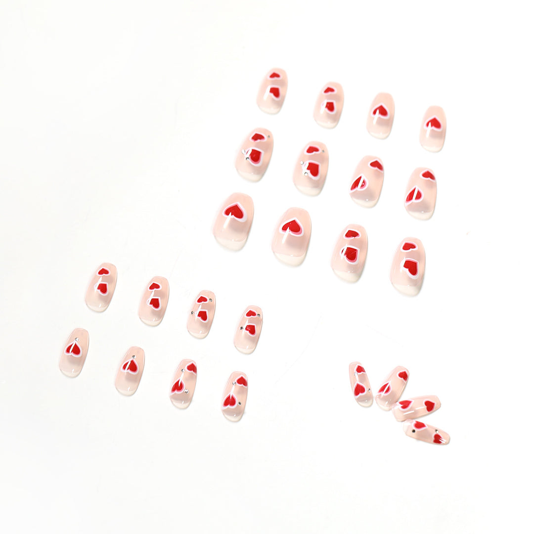 Artistic nail art with heart design Bowlift