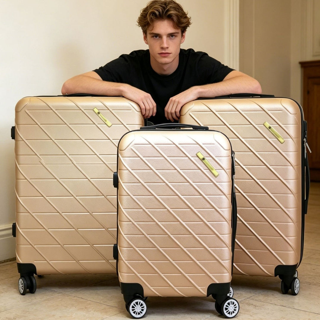 Unisex Compact Multi-Functional Hard Shell Trolley Suitcase Bowlift