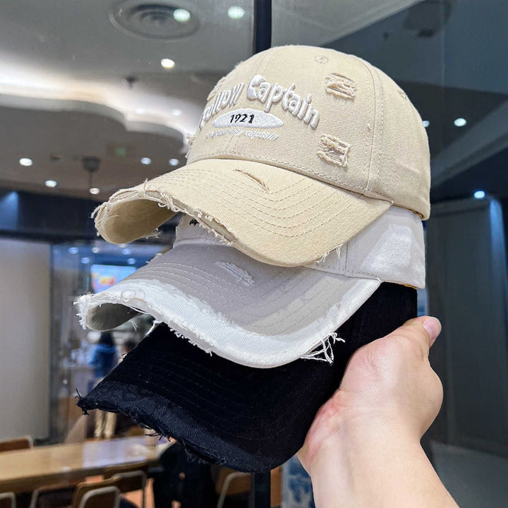 Men's Casual Distressed Baseball Cap Bowlift