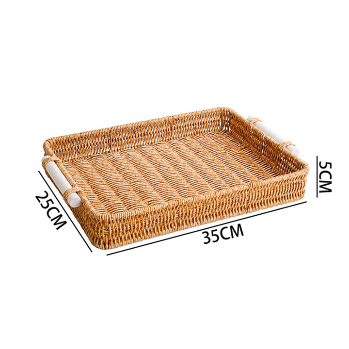 Women's Rectangular Basket with Integrated Handles Bowlift