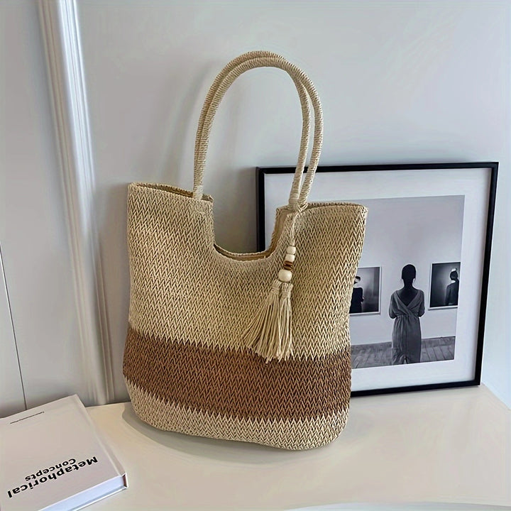 Handmade Macrame Bag with Decorative Fringes Bowlift