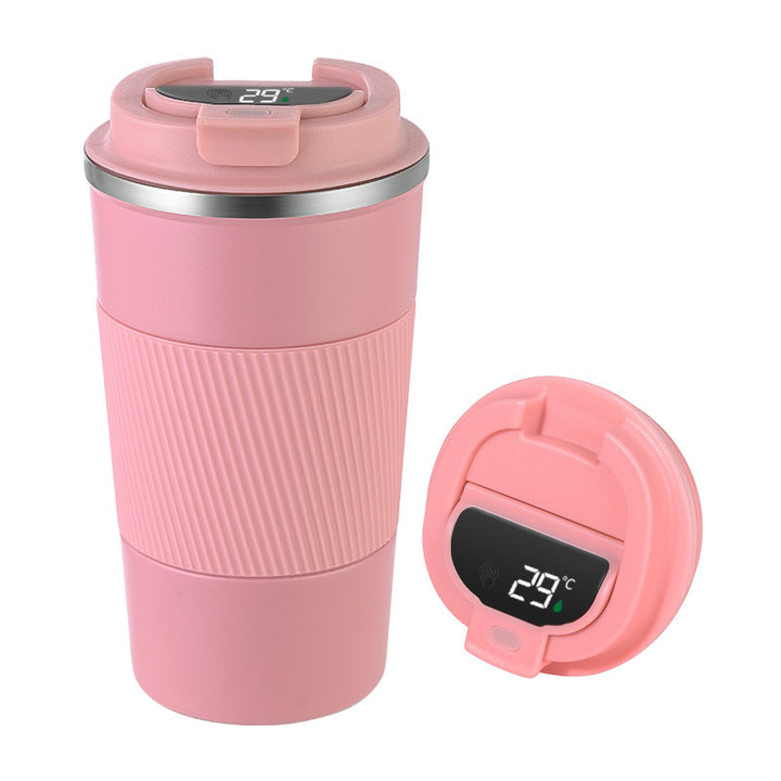 Insulated Stainless Steel Travel Coffee Tumbler with Leakproof Lid and Carry Strap Bowlift