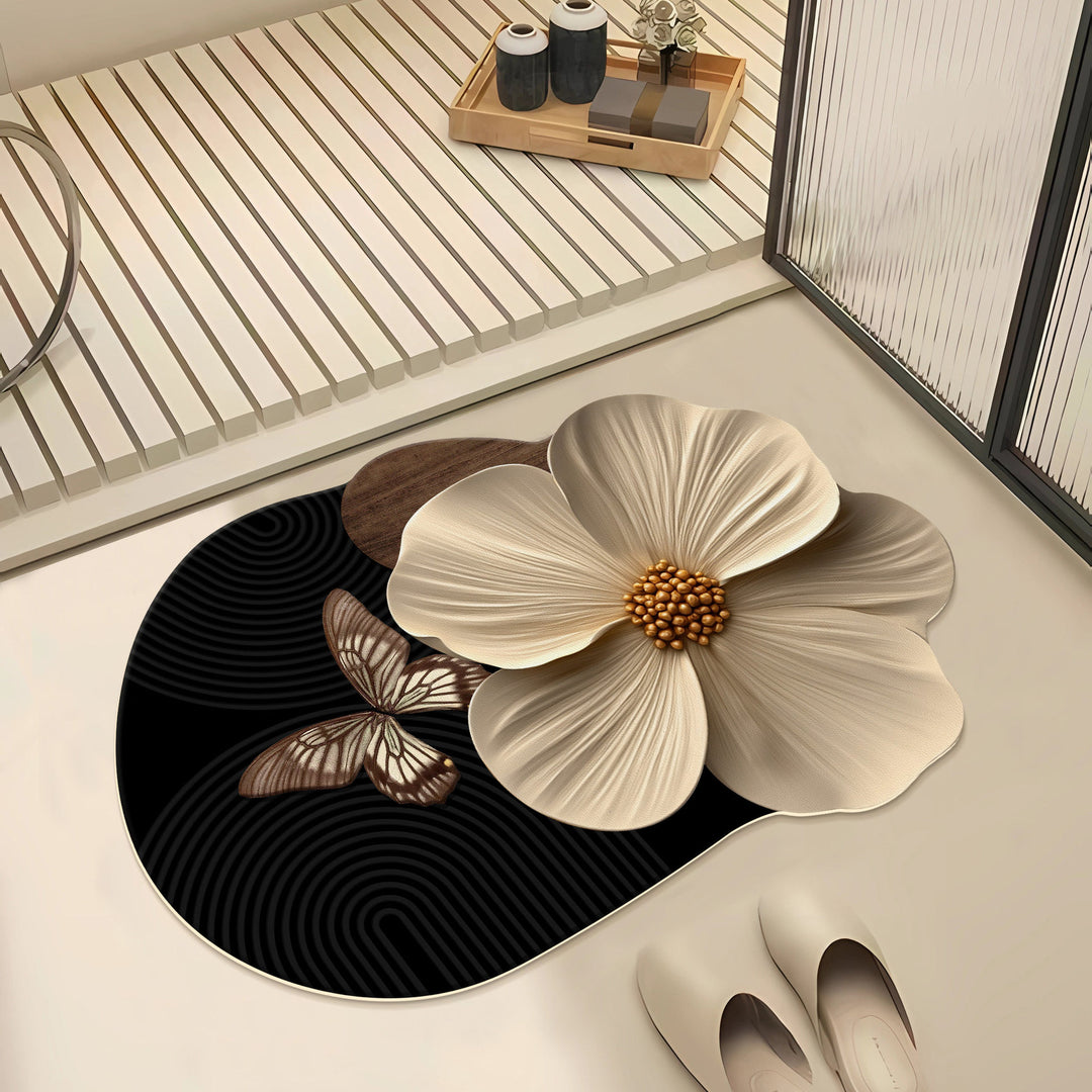 Artistic Floral Area Mat Bowlift