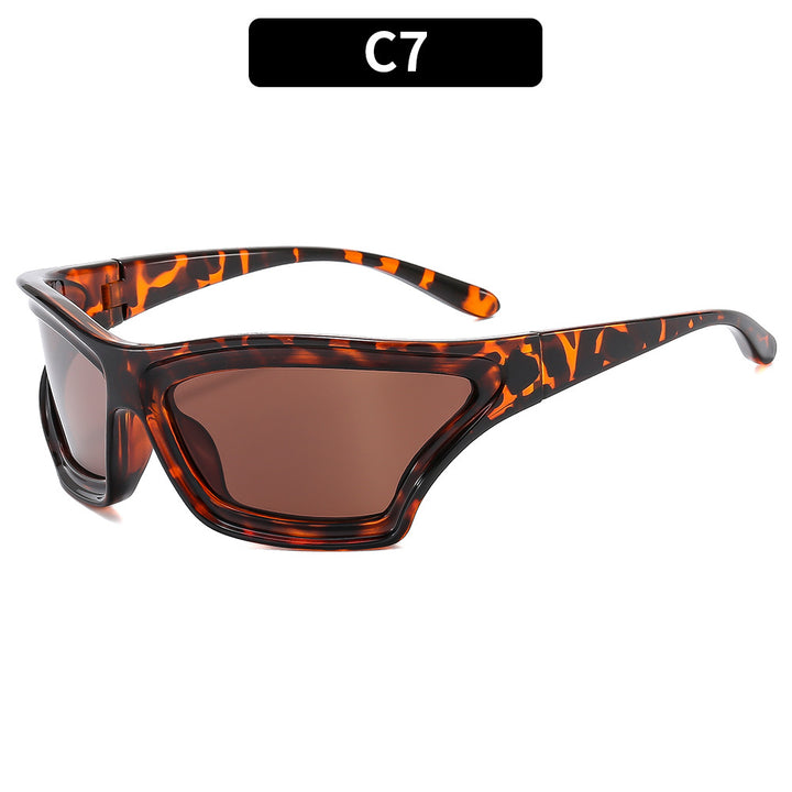 Bold Angular Shield Sunglasses