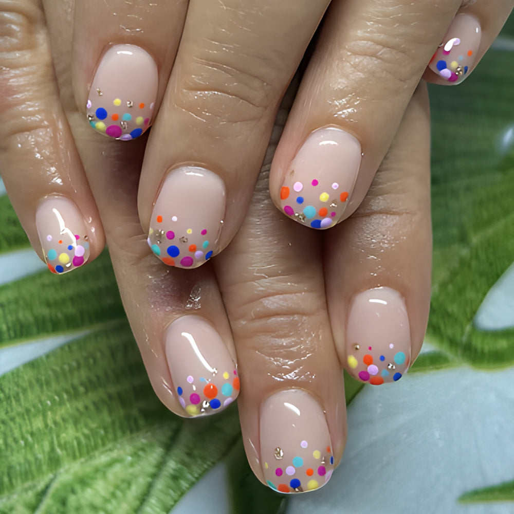 Colorful Dotted Gel Nail Art Set Bowlift