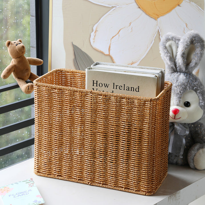 Unisex Rectangular Handwoven Storage Basket Bowlift