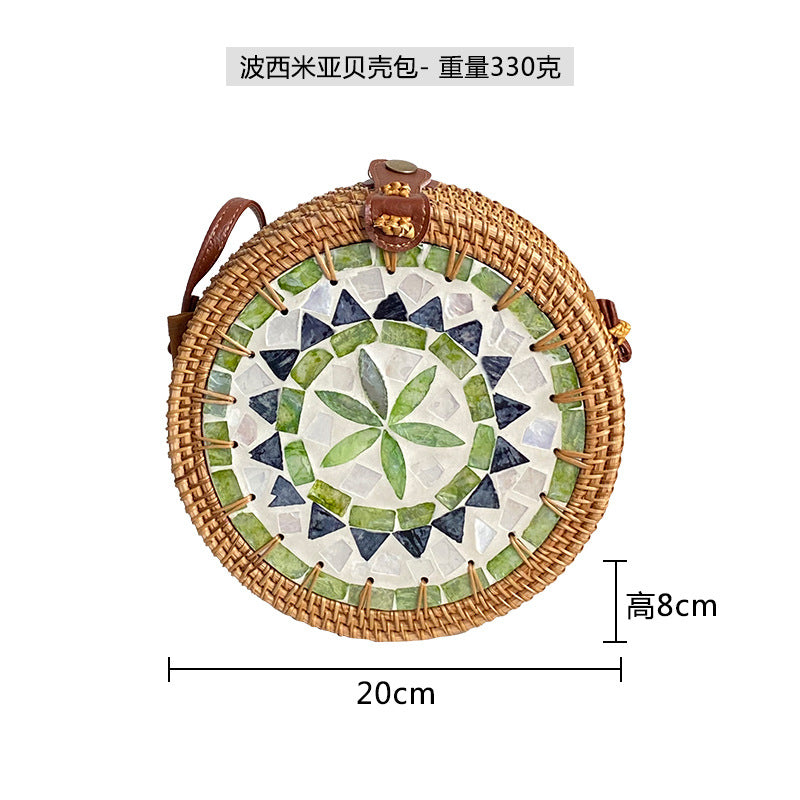 Ladies Round Basket Bag Bowlift