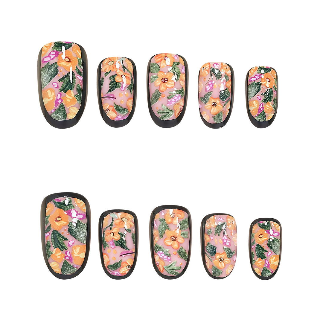 Seasonal Themed Press-On Nail Art Set Bowlift