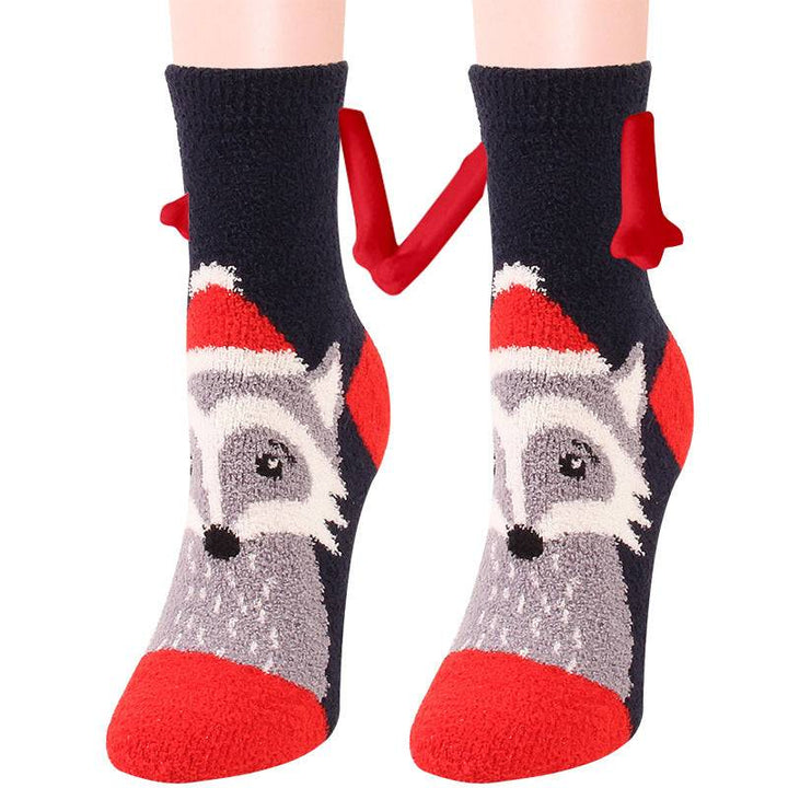 BowLift | Christmas Supplies Coral Fleece Tube Socks Warm Slipper Bed Socks Winter Soft Warm Slipper