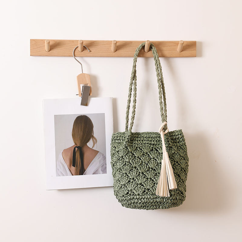 Hand-knotted macrame shoulder bag Bowlift