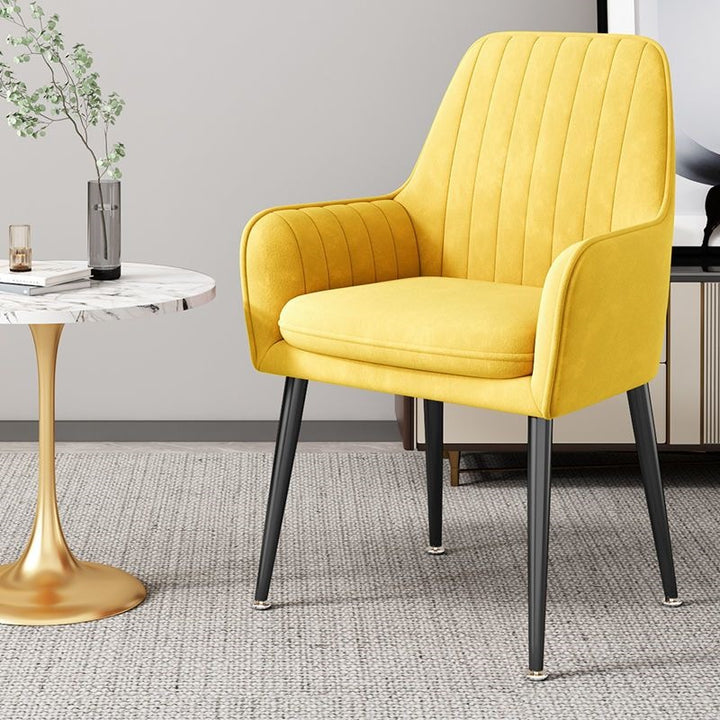 Modern Accent Chair with Gold Legs Bowlift
