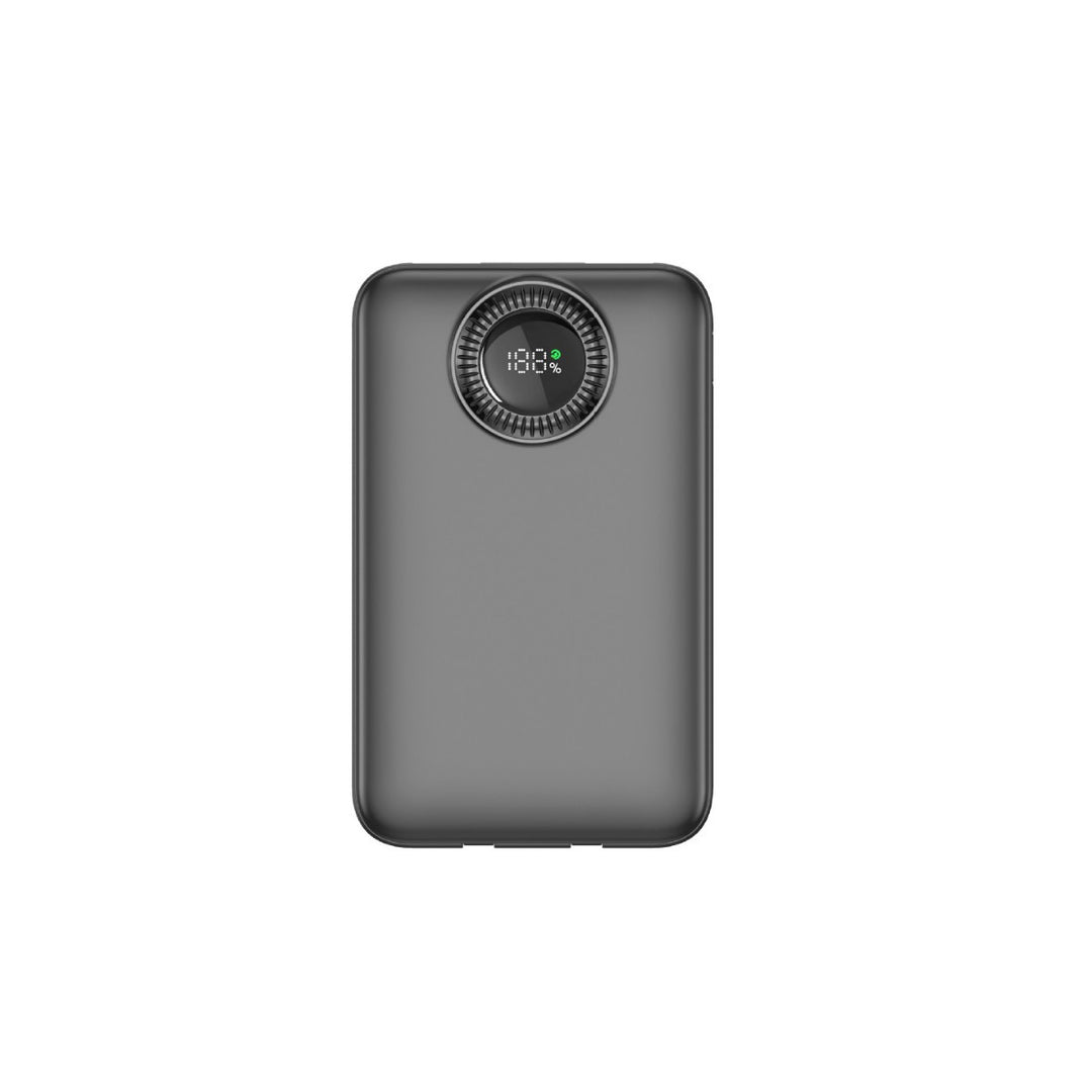 Portable high-performance power bank with inductive charging technology and digital display Bowlift
