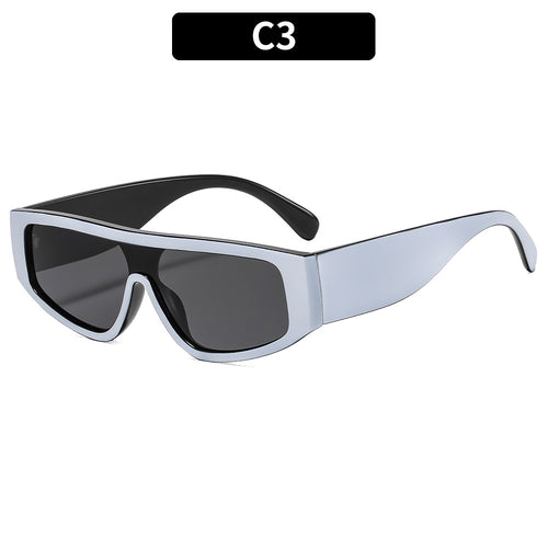 Futuristic Architectural Shield Sunglasses