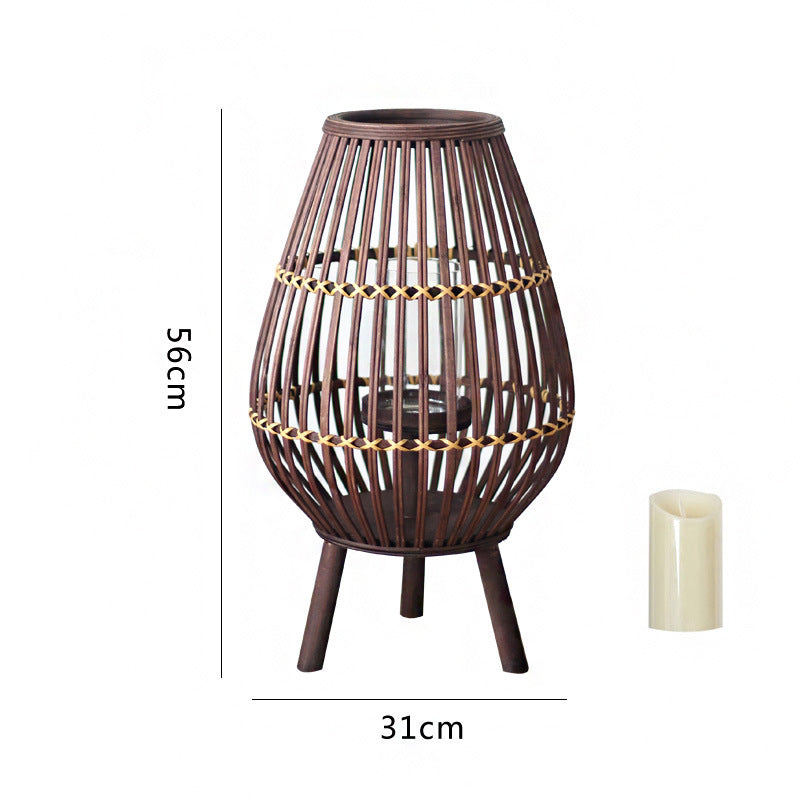Rustic Rattan Lantern Bowlift