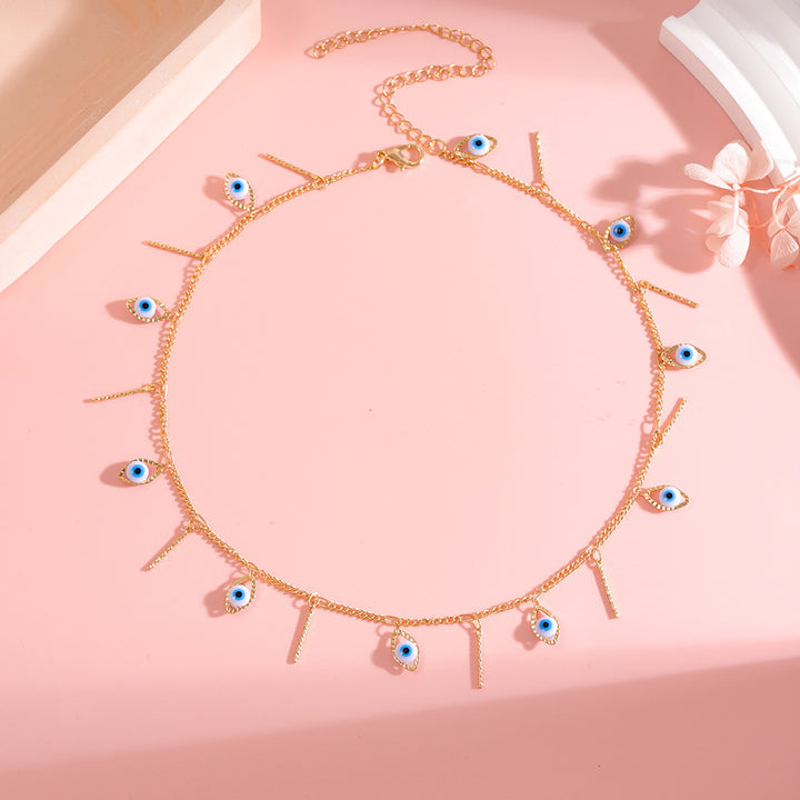 Decorative Evil Eye Charm Ankle Bracelet Bowlift