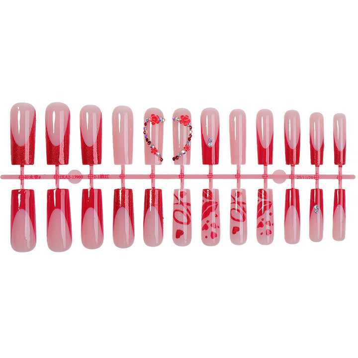Artificial nail set with luxurious accents and elegant designs Bowlift