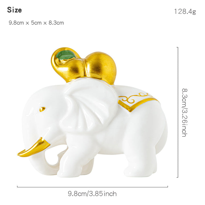 Elegant elephant figurine made of high-quality ceramic Bowlift