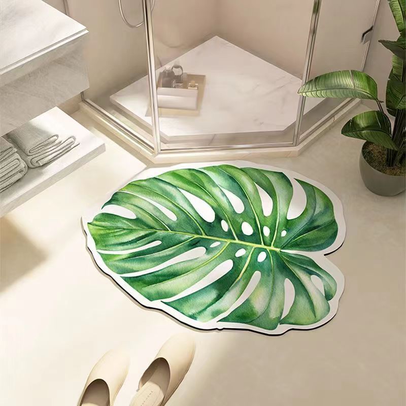 Leaf-Shaped Bath Mat Bowlift