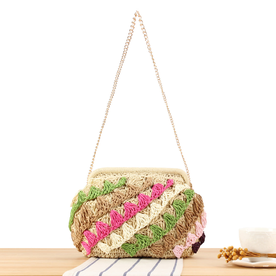 Shoulder bag with colorful woven pattern Bowlift