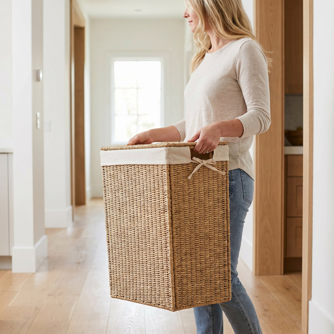 Woven Laundry Basket Bowlift
