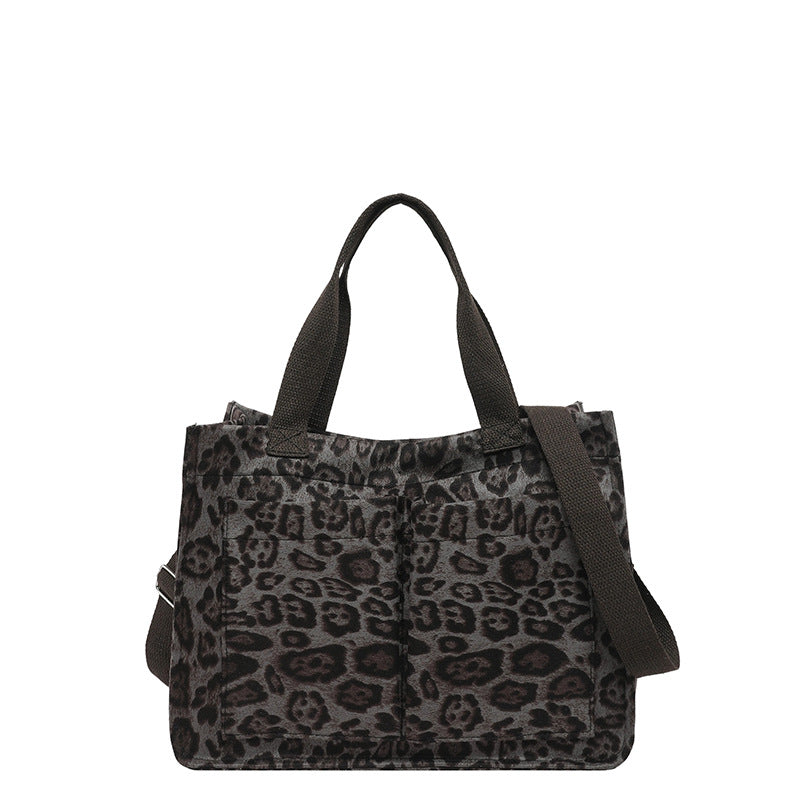 WoChic Leopard Print Utility Tote Bag Bowlift