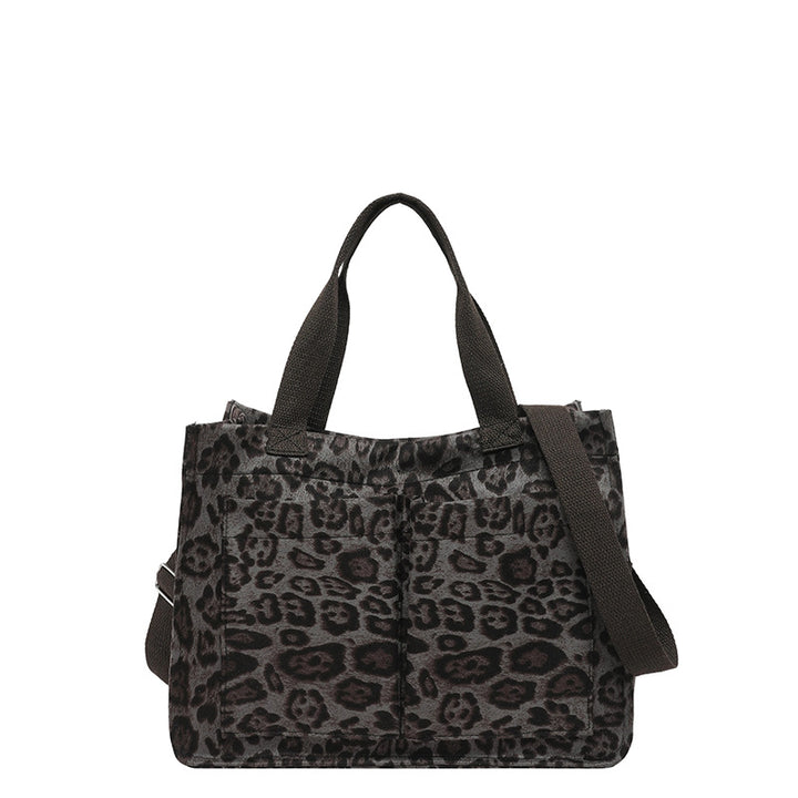 WoChic Leopard Print Utility Tote Bag Bowlift