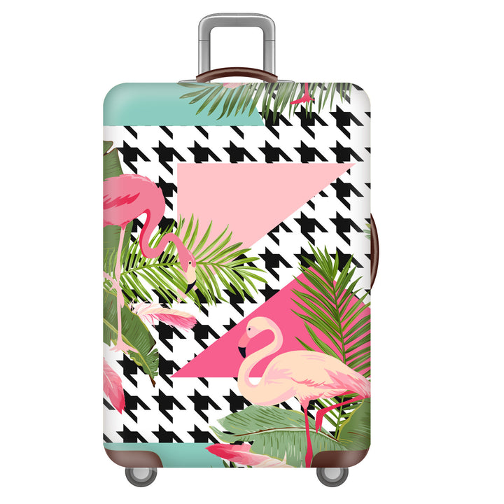 Unisex non-elastic suitcase cover with tropical leaf pattern, stretch protective cover for hard shell and soft case Bowlift