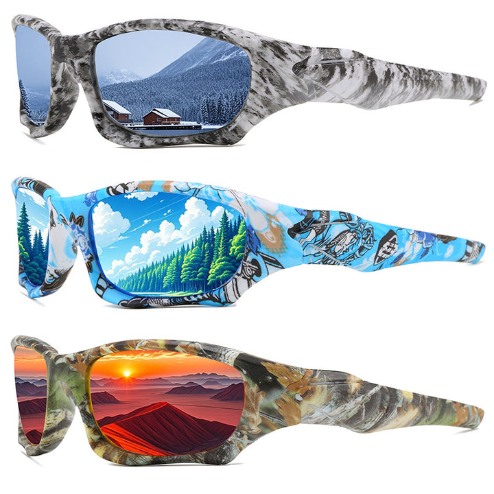 Performance Wraparound Polarized Sunglasses with UV Protection Bowlift