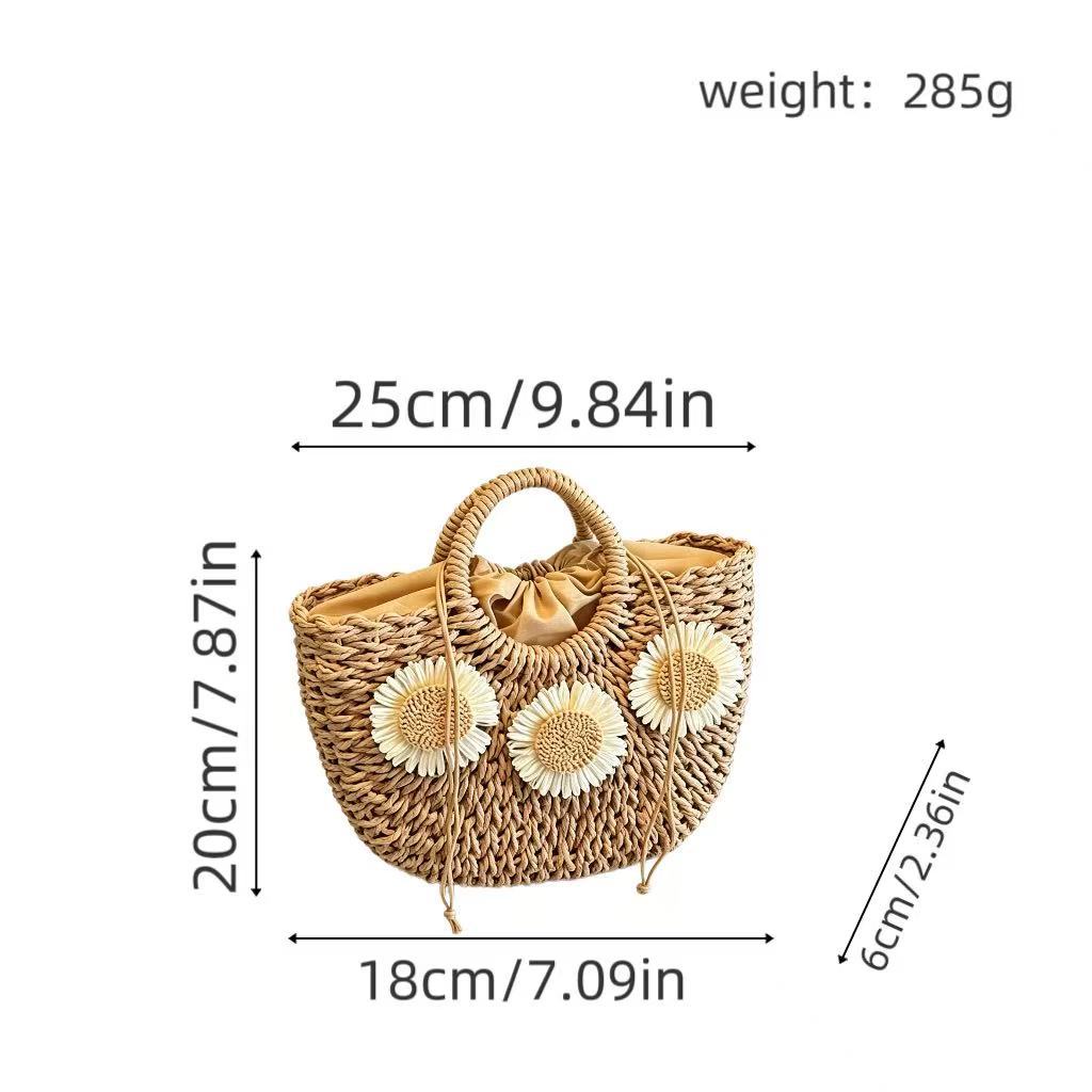 Padded basket bag with floral embellishments Bowlift
