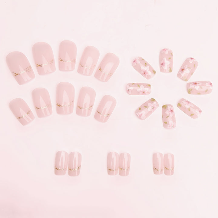 Floral Art Acrylic Nail Design Bowlift