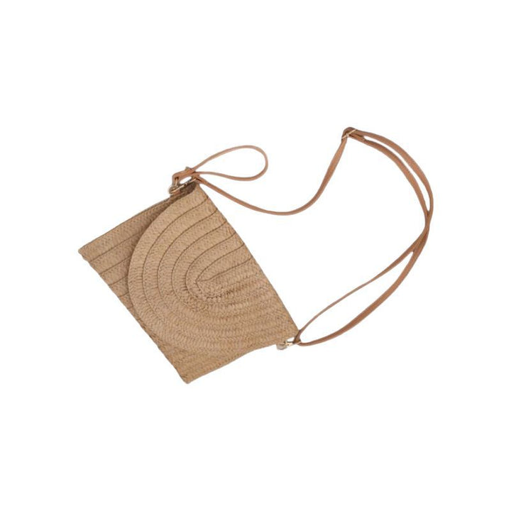 Woven Natural Material Crossbody Bag Bowlift