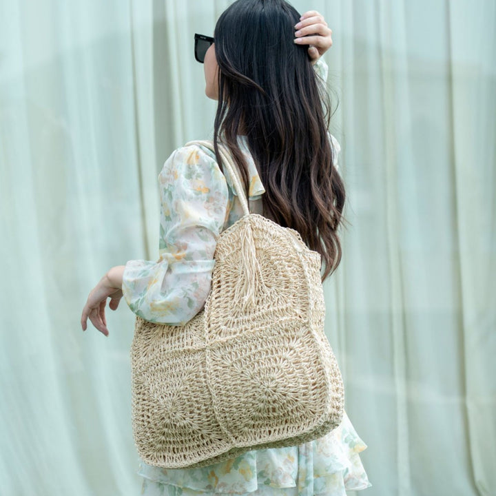 Braided Oversized Beach Bag Bowlift