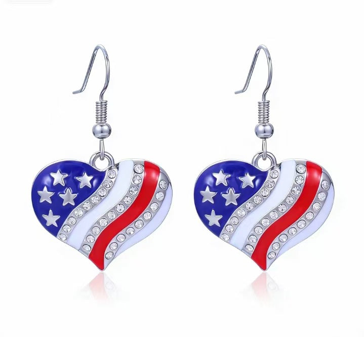 Women's long multi-layer star drop earrings with crystal embellishments and rhodium-plated alloy Bowlift