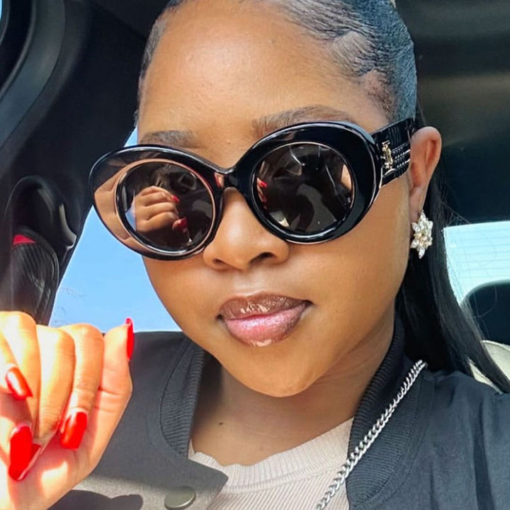 Women's extravagant sunglasses with creative frame design and protective UV filter Bowlift