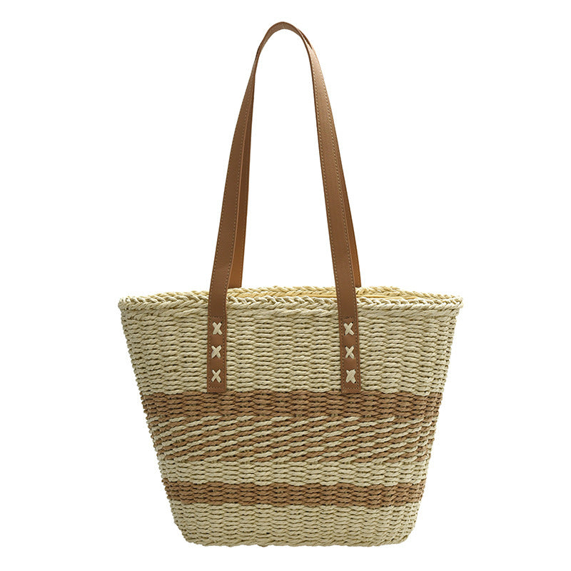 Comfortable beach bag with leather handles Bowlift