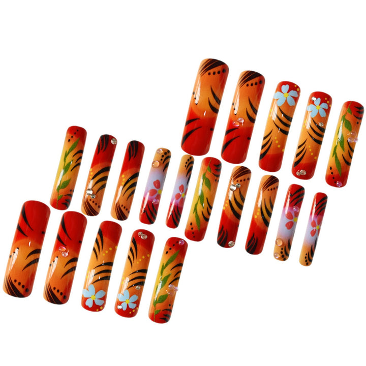 Artistic Floral and Ombre Press-On Nails Bowlift