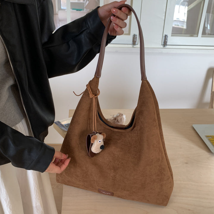 Suede Oversized Hobo Bag Bowlift