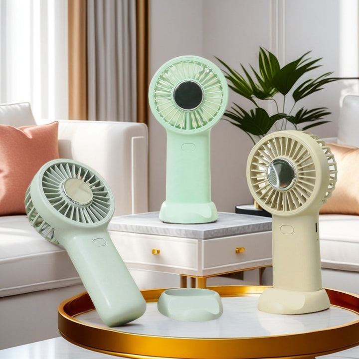 Women's portable USB hand fan with multifunctional holder Bowlift