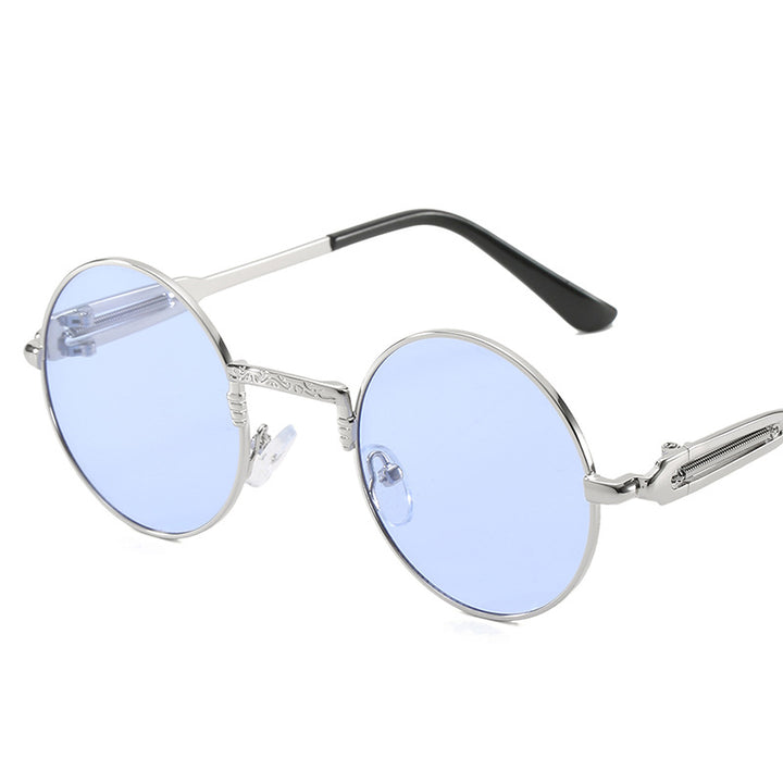 Women's round fashionable sunglasses with fine metal frame Bowlift