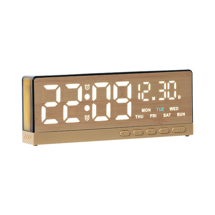 Digital radio alarm clock with large LED display and multifunctional settings Bowlift