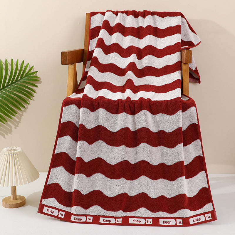 Cozy Terry Bath Towel with Stylish Polka Dot Design Bowlift